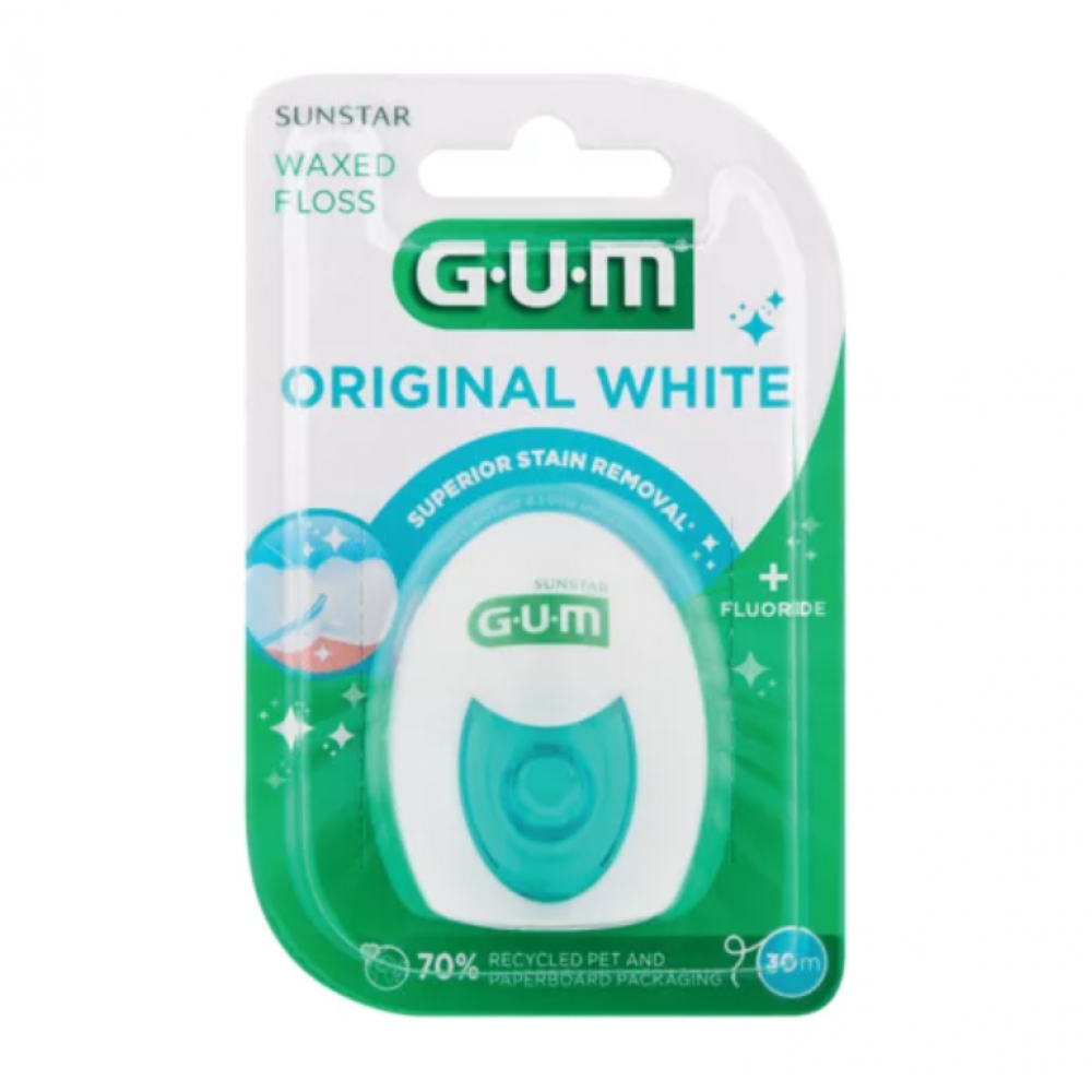 Зубна нитка з фтором Original White GUM, 30 м