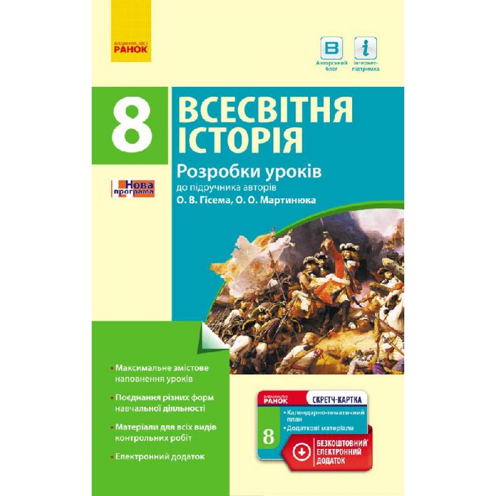 Всесвітня історія. 8 клас. Розробки уроків (до підр. авт. О. В. Гісем, О. О. Мартинюк)