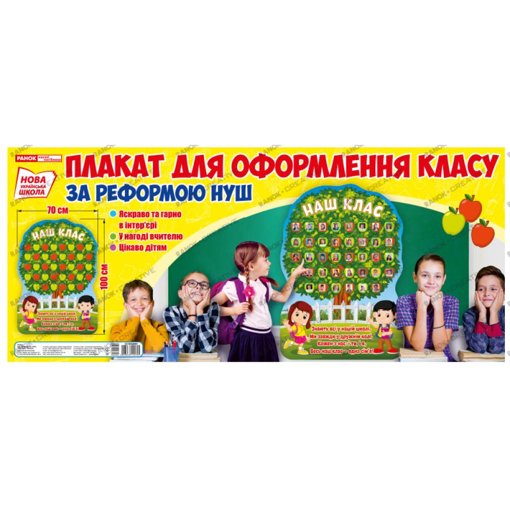 НУШ Плакат для оформлення класу «Наш клас»