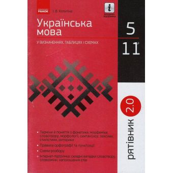 Українська мова у визначеннях, таблицях і схемах. 5–11 класи. Рятівник 2.0