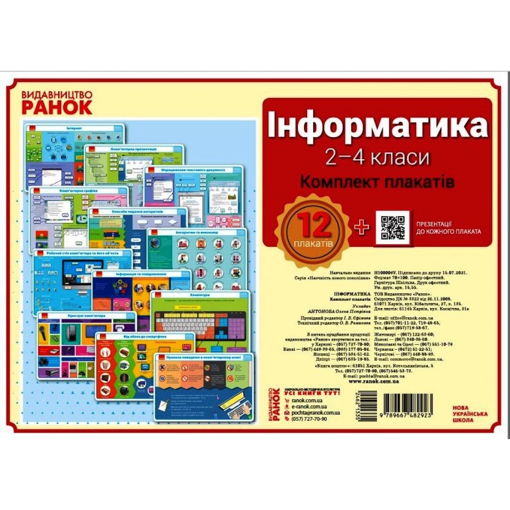 Інформатика. 2-4 класи. Комплект плакатів для початкової школи + CD диск