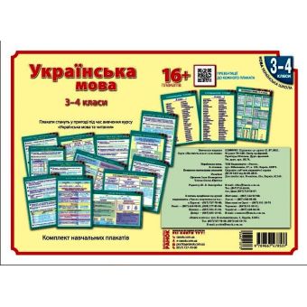 Наочність нового покоління. Українська мова. Плакати. 3-4 класи + СD диск