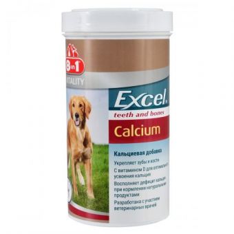 Витамины 8in1 Excel «Calcium» для собак, кальций, 1700 шт (для зубов и костей)