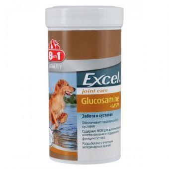 Витамины 8in1 Excel «Glucosamine + MSM» для собак, 55 шт (для суставов)
