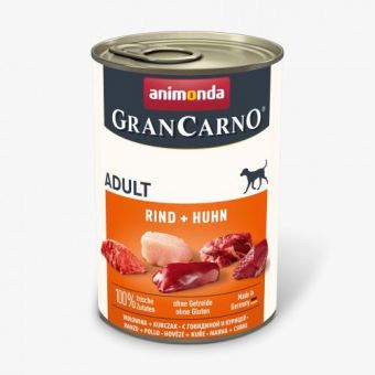 Влажный корм Animonda GranCarno для взрослых собак, с говядиной и курицей, 400 г