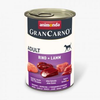 Влажный корм Animonda GranCarno для взрослых собак, с говядиной и ягненком, 400 г