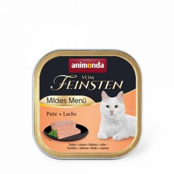 Влажный корм Animonda Vom Feinsten для взрослых кошек, с индейкой и лососем, 100 г