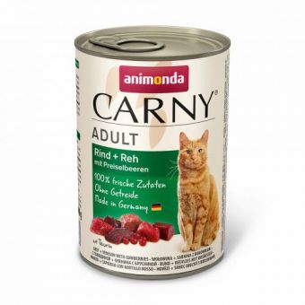 Влажный корм Animonda Carny для взрослых кошек, с говядиной, олениной и брусникой, 400 г