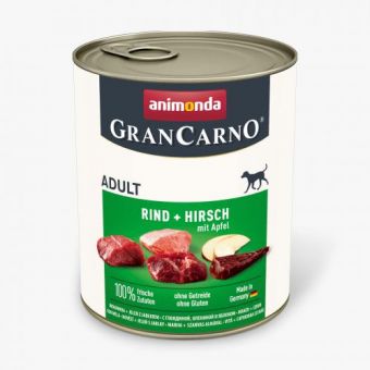 Влажный корм Animonda GranCarno для взрослых собак с говядиной, олениной и яблоком, 800 г