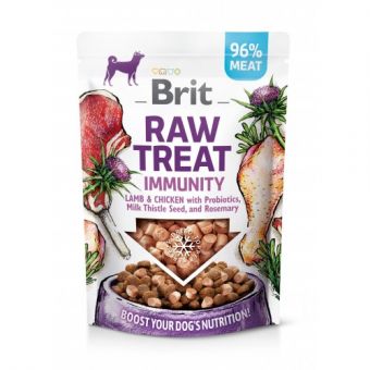 Лакомство для собак Brit Raw Treat freeze-dried Immunity для иммунитета, ягненок и курица, 40 г