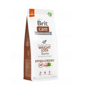 Сухой корм Brit Care Dog Hypoallergenic Weight Loss для собак с лишним весом, гипоаллергенный с кроликом, 12 кг