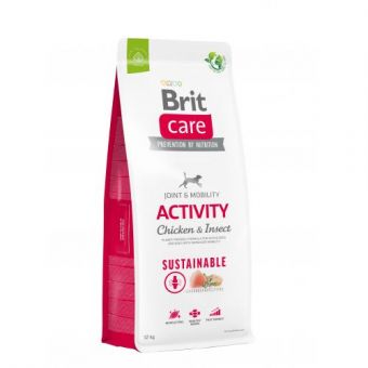 Сухой корм Brit Care Dog Sustainable Activity для собак с повышенной активностью, с курицей и насекомыми, 3 кг