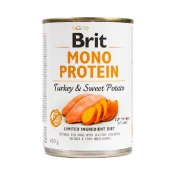 Влажный корм Brit Mono Protein Turkey & Sweet Potato для собак, с индейкой и бататом, 400 г