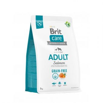 Сухой корм Brit Care Dog Grain-free Adult для собак малых и средних пород, беззерновой с лососем, 3 кг