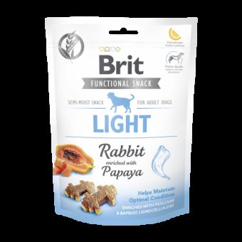 Функциональное лакомство Brit Care Light для собак, с кроликом и папаей, 150 г