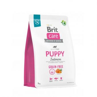 Сухой корм Brit Care Dog Grain-free Puppy для щенков, беззерновой с лососем, 3 кг