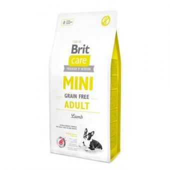 Сухой корм Brit Care GF Mini для взрослых собак миниатюрных пород, с ягненком, 7 кг