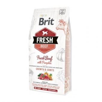 Сухой корм Brit Fresh для щенков и молодых собак больших пород, с говядиной и тыквой, 2,5 кг