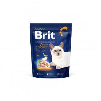Сухой корм Brit Premium Cat by Nature Indoor для кошек, живущих в помещении, с курицей, 300 г