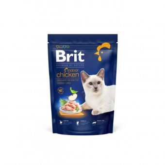 Сухой корм Brit Premium Cat by Nature Indoor для кошек, живущих в помещении, с курицей, 800 г