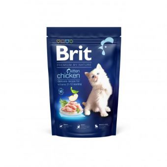 Сухой корм Brit Premium Cat by Nature Kitten для котят, с курицей, 1500 г