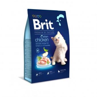 Сухой корм Brit Premium Cat by Nature Kitten для котят, с курицей, 8 кг