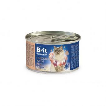 Влажный корм Brit Premium by Nature для кошек, с курицей и рисом, 200 г