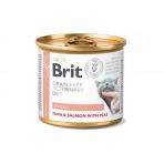 Влажный корм Brit GF VetDiet Renal для кошек при хронической почечной недостаточности, с тунцем, лососем с горохом, 200 г
