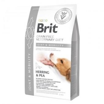 Сухой корм Brit GF VetDiet Dog Mobility для собак, для здоровья суставов, с селедкой, лососем, горохом и гречкой, 2 кг
