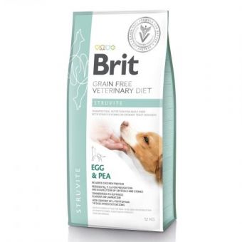 Сухой корм Brit GF VetDiet Dog Struvite для собак, при мочекаменной болезни, с яйцом, индейкой, горохом и гречкой, 12 кг