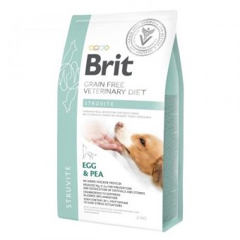 Сухой корм Brit GF VetDiet Dog Struvite для собак, при мочекаменной болезни, с яйцом, индейкой, горохом и гречкой, 12 кг