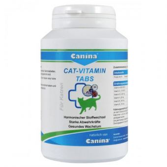 Витамины Canina Cat-Vitamin Tabs для кошек, витаминный комплекс, 125 г (250 табл)
