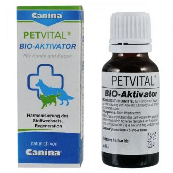 Вітаміні Canina PetVital Bio-Aktivator для собак та котів, комплекс з амінокислотами та залізом, 20 мл