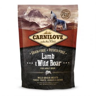 Сухой корм Carnilove Lamb & Wild Boar для взрослых собак всех пород, ягненок и кабан, 1,5 кг