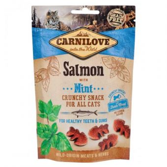Лакомство Carnilove Cat Crunchy Snack для котів, лосось и мята, 50 г