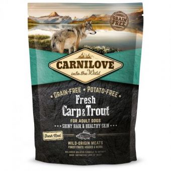 Сухой корм Carnilove Fresh Carp & Trout для взрослых собак всех пород, рыба, 1,5 кг