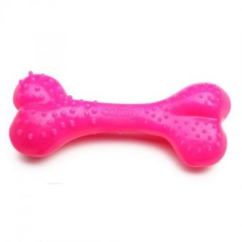Игрушка Comfy Кость с выступами для собак, 12,5 см (резина, розовый)