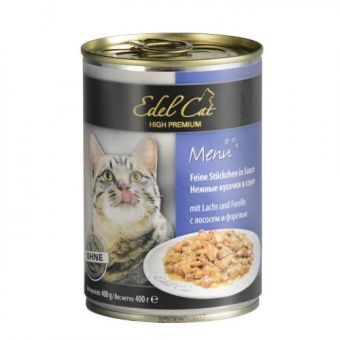 Влажный корм Edel Cat для кошек, с лососем и форелью, 400 г
