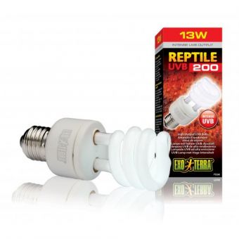 Лампа террариумная Exo Terra Reptile для пустынных рептилий, ультрафиолетовая, люминесцентная, 13 W, E27