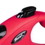 Повідець-рулетка Flexi New Classic для собак, зі стрічкою, розмір L 5 м / 50 кг (червона)