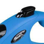 Повідець-рулетка Flexi New Classic для собак, зі стрічкою, розмір L 5 м / 50 кг (синя)