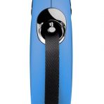 Поводок-рулетка Flexi New Classic для собак, с лентой, размер M 5 м / 25 кг (синяя)