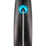 Рулетка Flexi Black Design для собак, трос, размер XS, 3 м (синяя)