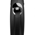 Поводок-рулетка Flexi New Classic для собак, с лентой, размер S 5 м / 15 кг (чёрная)