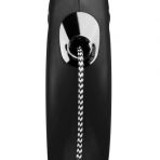 Поводок-рулетка Flexi New Classic для собак, с тросом, размер M 5 м / 20 кг (чёрная)
