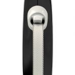 Рулетка Flexi New Comfort для собак, лента, размер S, 5 м (черная)