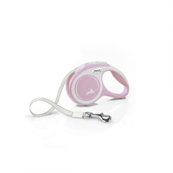 Рулетка Flexi New Comfort для собак, лента, размер XS, 3 м (розовая)