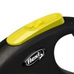 Поводок-рулетка Flexi New Neon для собак, с тросом, размер S 5 м/12 кг (желтый)