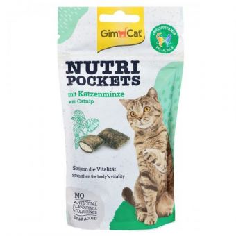 Витаминное лакомство GimCat Nutri Pockets для кошек, кошачья мята и мультивитамин, 60 г