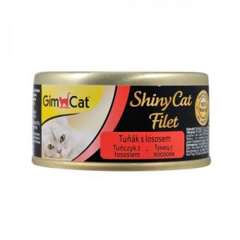 Влажный корм GimCat Shiny Cat Filet для кошек, тунец и лосось, 70 г
